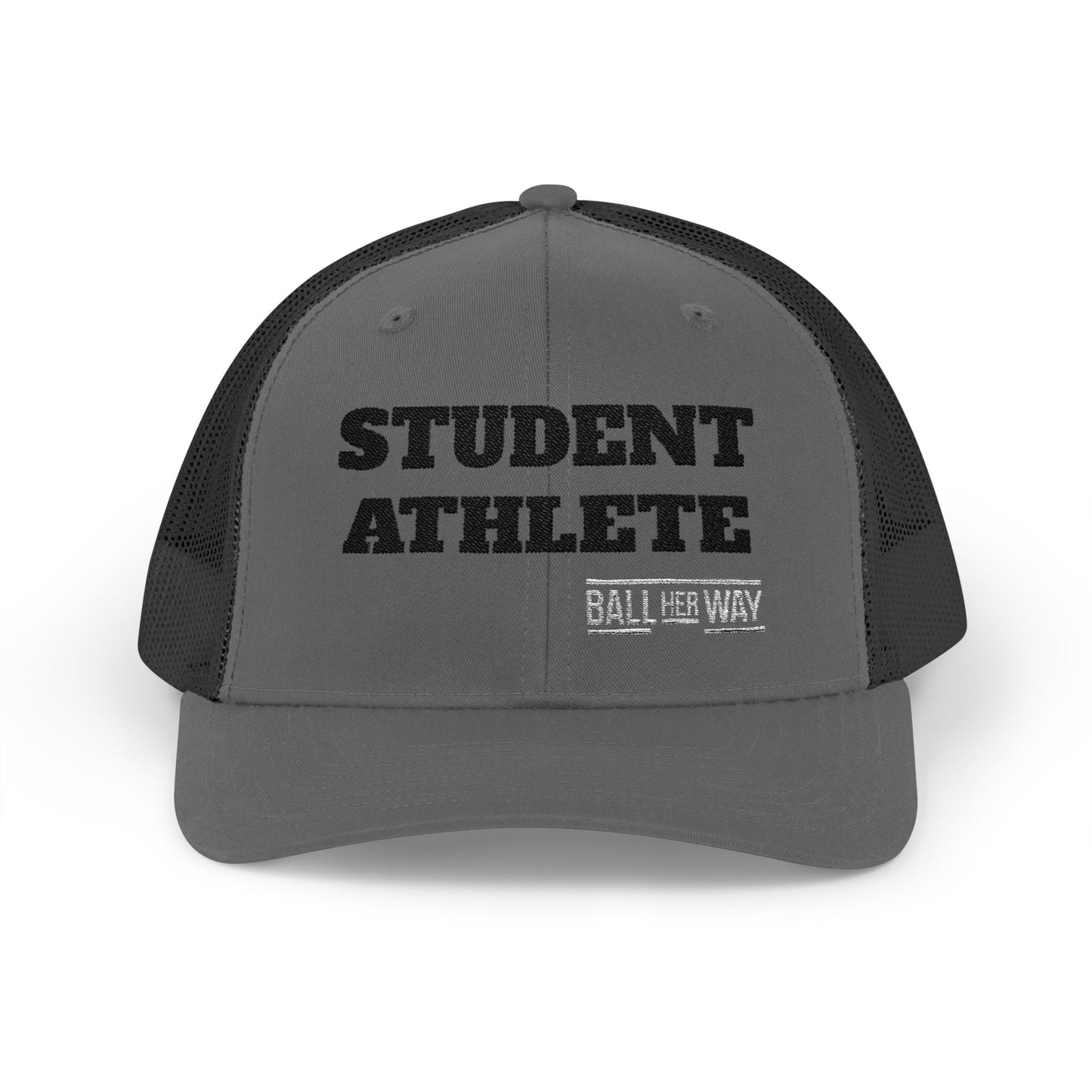 Student Athlete Trucker Cap — Distressed Snapback Mesh Sports Hat
