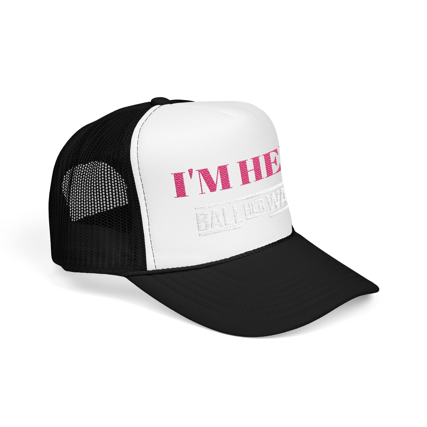 I'm Her Ball and Chain Foam Trucker Hat, Funny Gift for Brides, Wedding Accessories, Bridal Party Apparel, Engagement Celebration Hat