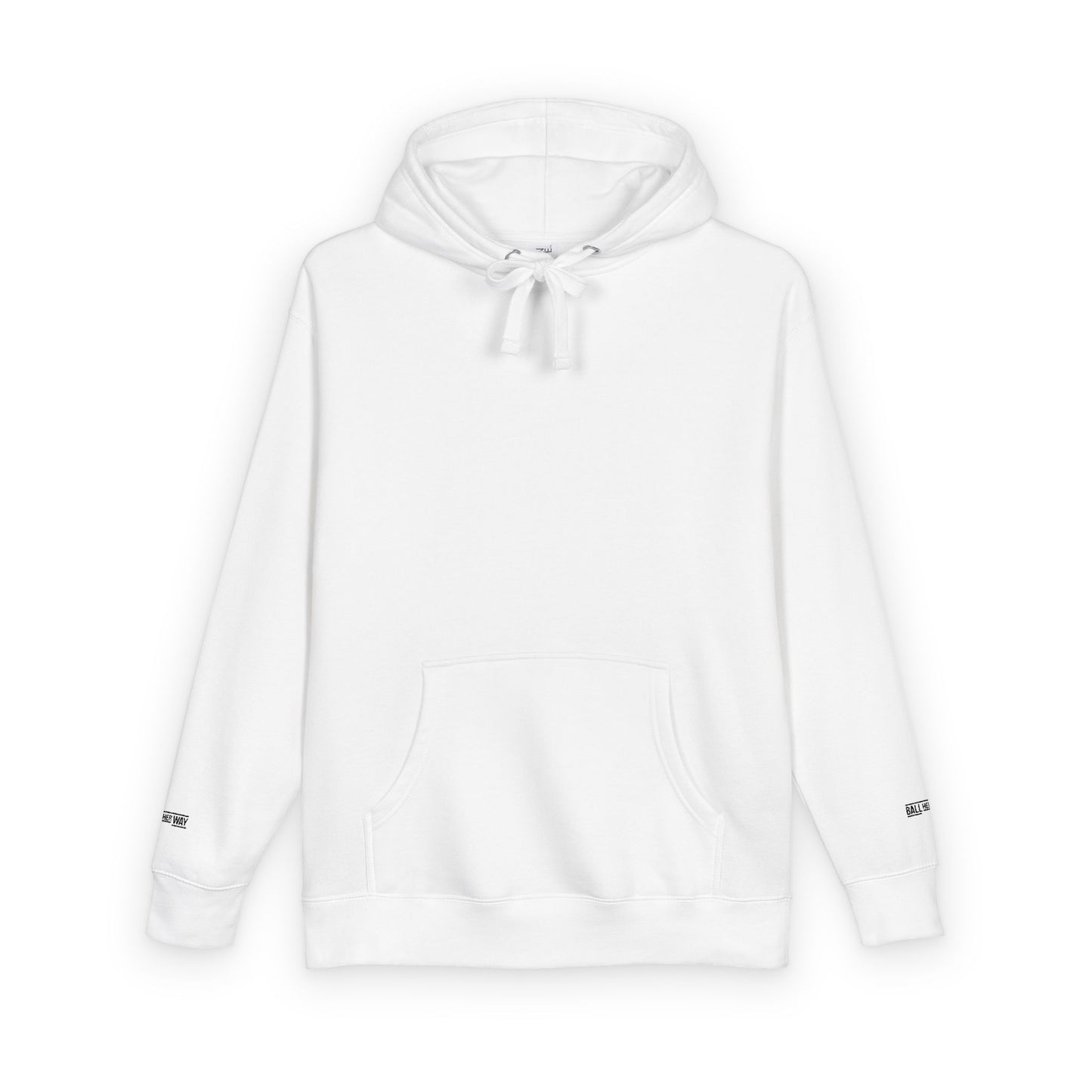 Minimal White Hoodie — Classic Fleece Pullover