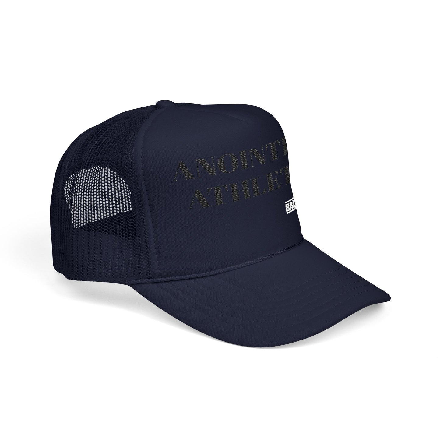 Foam Trucker Hat - Anointed Athlete and Chain Embroidered Cap for Brides and Wedding Celebration