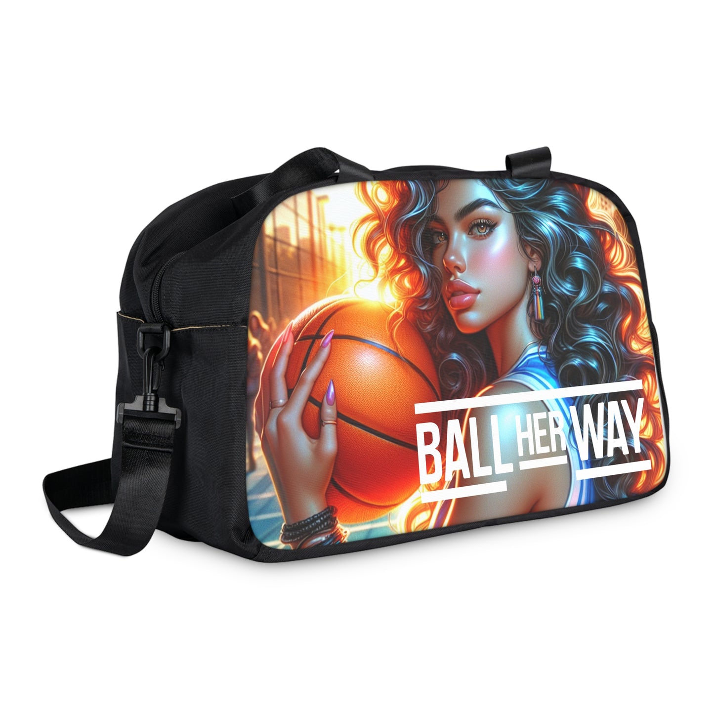 Basketball-Themed Fitness Handbag - 'Ball Her Way'