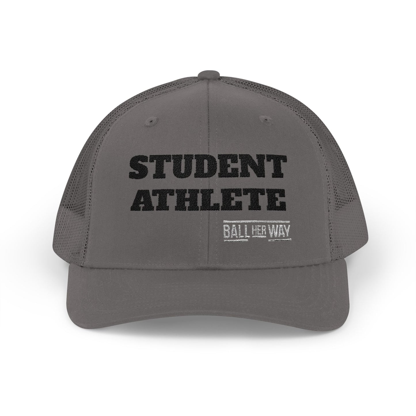 Student Athlete Trucker Cap — Distressed Snapback Mesh Sports Hat